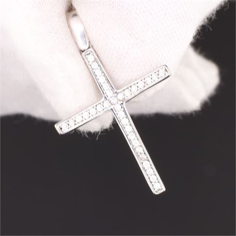 Anhänger Kreuz Zirkonia, Silber 925 - ID: 869-JWG