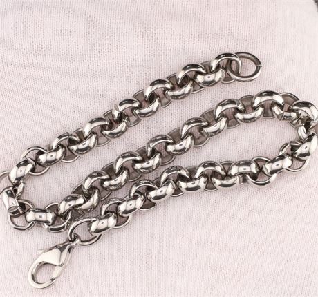 Armband Erbskette Edel 23cm, Edelstahl - ID: 3251-JWG