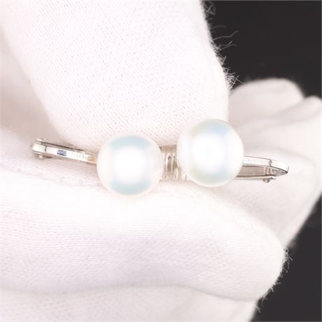 Ohrstecker Perle, Silber 925 - ID: 668-JWG