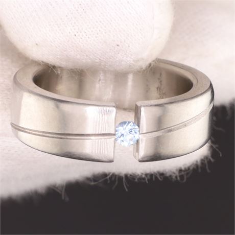 Ring synth. Stein, Edelstahl, Weite 57 - ID: 1054-JWG