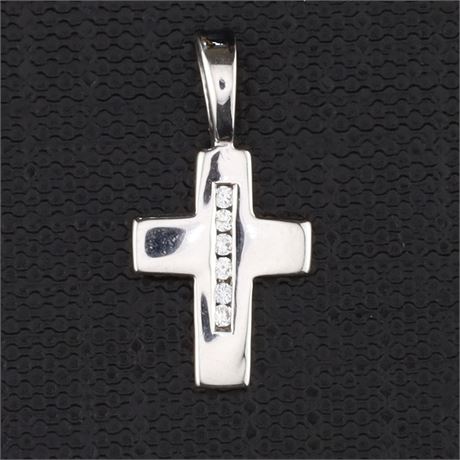 Anhänger Kreuz Zirkonia, Silber 925 - ID: 3285-JWG