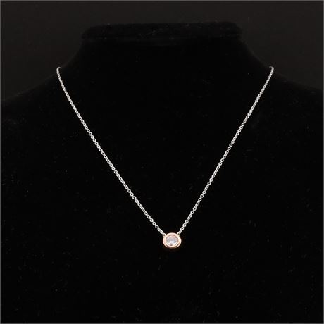 Collier Zirkonia 45 cm, Silber 925 - ID: 4658-JWG