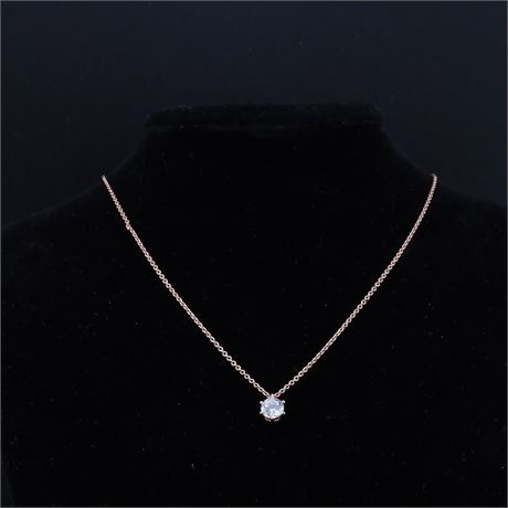 Collier Zirkonia rosé 40-45c, Silber 925 - ID: 5276-JWG