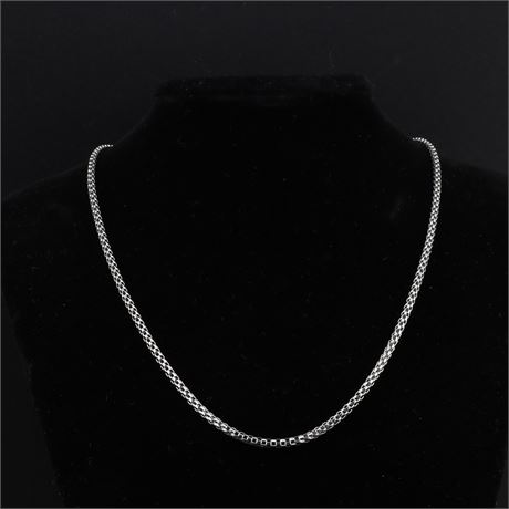 Konvolut 6 Stück - Venizianerkette 45cm, Edelstahl - ID: 2744-JWG