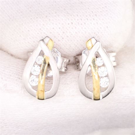 Ohrstecker Zirkonia, Silber 925 - ID: 589-JWG