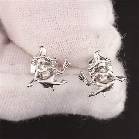 Ohrstecker Perle Türk/Weiss, Silber 925 - ID: 4550-JWG