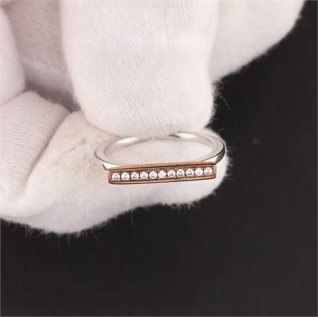 Ring rose Zirkonia, Silber 925, Weite 54 - ID: 5357-JWG