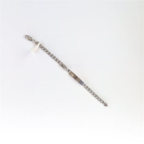 Armband Figaro Gravur 18cm, Edelstahl - ID: 268-JWG