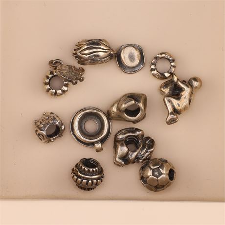 Konvolut Silverbeads - ca. 10 Stück, Silber 925 - ID: 2826-JWG