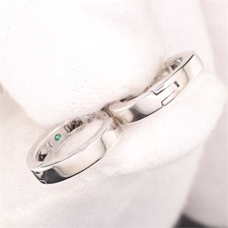 Creolen Zirkonia Smaragd, Silber 925 - ID: 1147-JWG