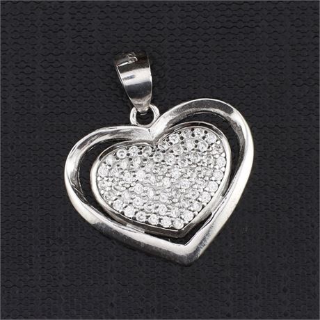 Anhänger Herz Zirkonia, Silber 925 - ID: 3770-JWG