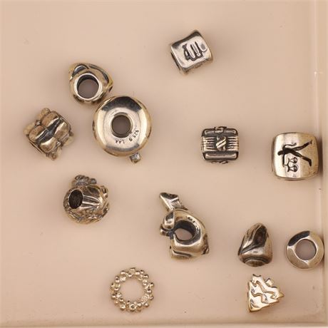 Konvolut Silverbeads - ca. 10 Stück, Silber 925 - ID: 2828-JWG