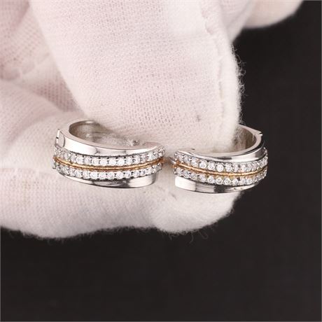 Armband Zirkonia bicolor, Silber 925 - ID: 5029-JWG