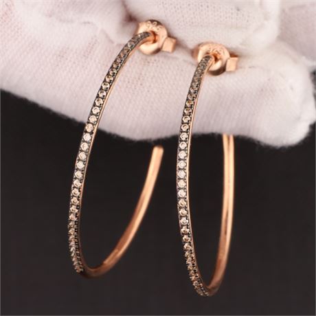 Creolen Zirkonia rosé, Silber 925 - ID: 5056-JWG