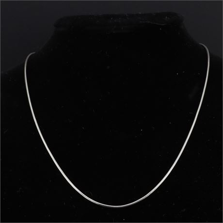 Konvolut 4 Stück - Schlangenkette 40cm, Edelstahl - ID: 1074-JWG