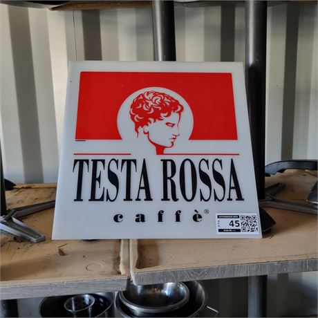 Testa Rossa Caffè Leuchtschild, Leuchtkasten quadratisch - ID: 45-PPA