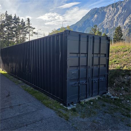 40-Fuß-Seefrachtcontainer, dunkelgrau - ID: 139-PPA
