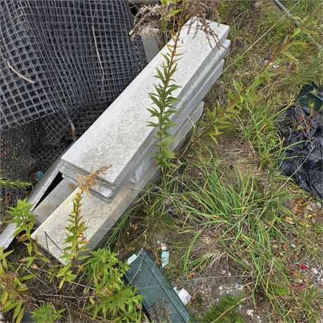 Rasenkantensteine aus Beton, hellgrau - ID: 675-REB
