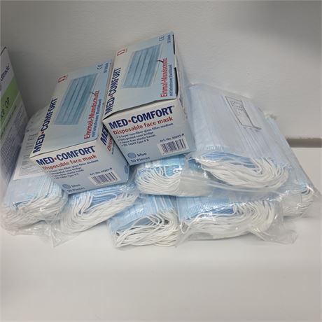 Ca. 450 Einmal-Mundschutzmasken, hellblau, MED-COMFORT - ID: 250-ZUP
